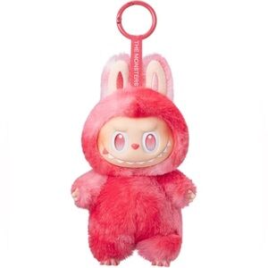Big into energy LABUBU Furry Monster Keychain Plush - Branded Clip-On Toy